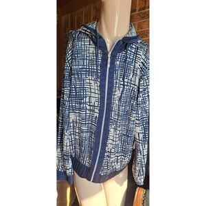 Womens Chicos Size XL 16 Navy & Tan Lightweight Jacket